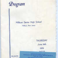 Millburn High School Commencement Program and Ticket, 1959