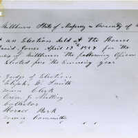 From Minutes of First Annual Town Meeting, April 13, 1857