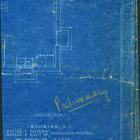 Blueprints for House at 193 (later 189) Sagamore, c. 1925