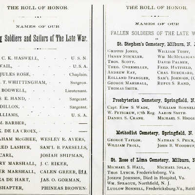 Civil War: Military Roll Of Honor