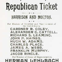 Campaign Flier Regular Republican Ticket, 1888