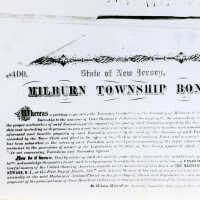 Millburn Township Bond due 1887 (top portion)