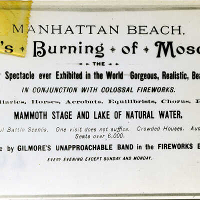 Pain's Burning Of Moscow Spectacle Program Inside, 1886