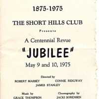 Short Hills Club 1895-1975 "Jubilee" revue program