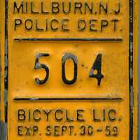 Millburn Township Bicycle License, 1959