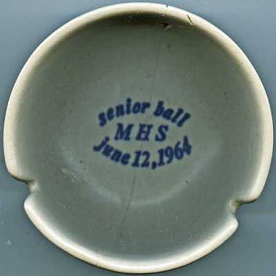 Millburn High School Prom Souvenir Ashtray, 1964