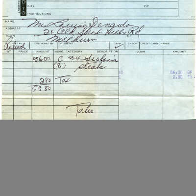 Marsh: S. Marsh & Sons Receipt