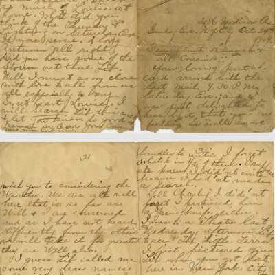 Ellis: 1909 Letter To Hannah Ellis