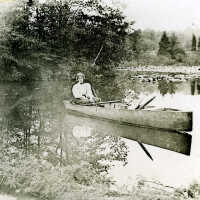 Girl In Boat on Valley Pond, c. 1900