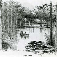 The Lake: Boating on North and South Ponds- Etching