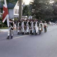 July 4: Revolutionary War Reenactment Troupe in American Bicentennial Parade, 1976