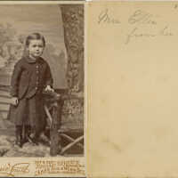 Mrs.Ellis From Her Baby, B&W Carte de Visite Photograph