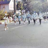 July 4: Majorette and Marching Band in American Bicentennial Parade, 1976