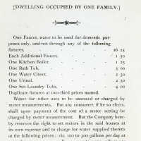 Water Rates for Dwelling Usage, March 11, 1891