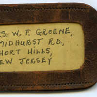 Groene: Mrs. W.F. Groene Leather Luggage Tag