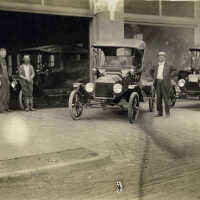 Millburn Garage with 2 Fords in Front, 1911-12