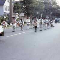 July 4: Revolutionary War Soldier Costumed People in American Bicentennial Parade, 1976