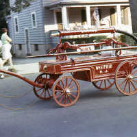 July 4: Westfield Fire Dept. Wagon at American Bicentennial Parade, 1976