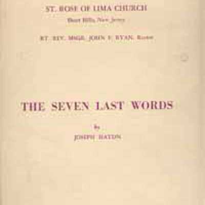 St. Rose of Lima: The Seven Last Words record album, 1966