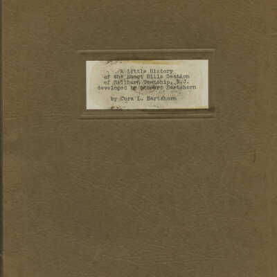 Hartshorn: A Little History of Short Hills by Cora L. Hartshorn