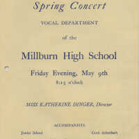 Millburn High School Spring Concert Program 1964