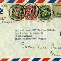 Rahill: William A. Rahill Airmail Envelope, 1947