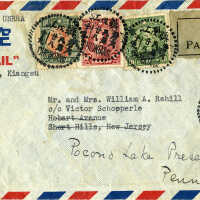 Rahill: William A. Rahill Airmail Envelope, 1947