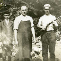 Men With Birds and Gun, c. 1906