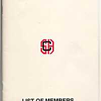 Short Hills Club Membership Booklet for 1996