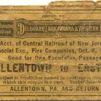 Delaware, Lakawanna & Western Railroad Allentown Ticket, 1903