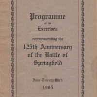 Battle of Springfield: 125th Anniversary Program of Exercises, 1905