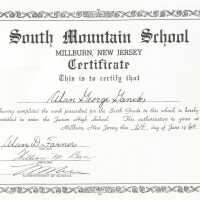 South Mountain 6th Grade Certificate, 1960