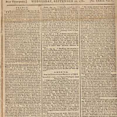 Ruddiman's Weekly Mercury -- 1780 Scottish newspaper
