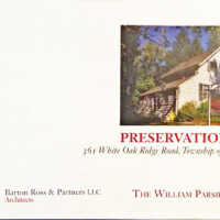 Parsil: Preservation Plan; 361 White Oak Ridge Road, Township of Millburn, NJ