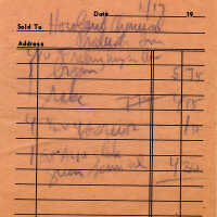 Harvey Tiger: Receipt from Harvey J. Tiger Hardware Store