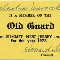 Warnock: Old Guard Membership Card