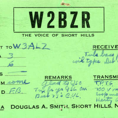Radio: Douglas A. Smith W2BZR Ham Radio Operator Postcard