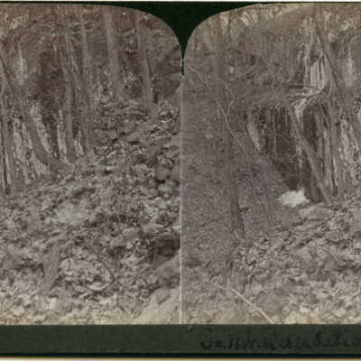 South Mountain Reservation: Stereoview of Waterfall