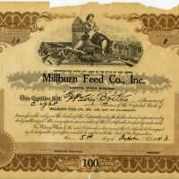 Millburn Feed Co., Inc. Capital Stock Certificate