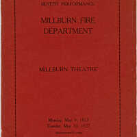 Fire Department: Millburn Fire Department Benefit Performance Program, 1927