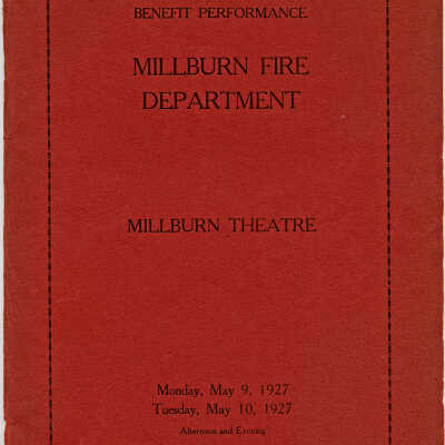 Fire Department: Millburn Fire Department Benefit Performance Program, 1927