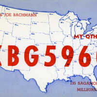 Radio: Ann & Joe Bachmann KBG5960 Ham CB QSL Radio Operator Postcard