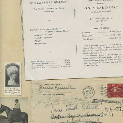 Annie Russell Memorabilia from scrapbook page