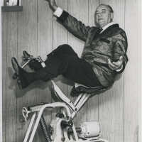 Mascuch: Joseph J. Mascuch on His Exercycle, 1969