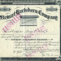 Hartshorn: Stewart Hartshorn Co stock certificate #166 for George L. Flick, Jr.