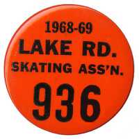 Lake Road Skating Association Pinback Button Badge