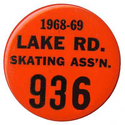 Lake Road Skating Association Pinback Button Badge