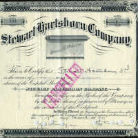 Hartshorn: Stewart Hartshorn Company stock certificate #133