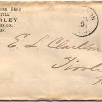 F.C. Farley, Short Hills Farm Herd Envelope, 1884