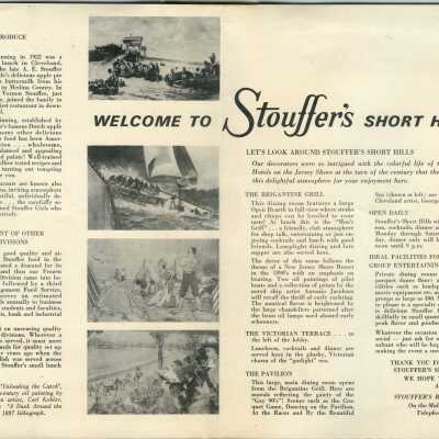 Stouffer's Restaurant: Promotional Booklet (Interior)